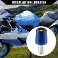 thumbnail image 2 of Unique Bargains 2 Pcs Motorcycle Handlebar End Plug for Honda CBR250R CBR300R CBR400R CBR600RR 7/8" 22mm Blue, 2 of 6