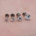 thumbnail image 4 of 1Pc Unisex Cubic Zirconia Labret Lip Ring Ear Stud Piercing Tragus Helix Jewelry, 4 of 8