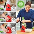 thumbnail image 4 of Rotary Cheese Graters, Vegetable Slicer | Parmesan Cheese Grater Rotary Handheld Cabbage Shredder |Cheese Shredder with 3 Interchangeable Blades & Suction Base, Rapeuse Fromage, AS SEEN ON TV, 4 of 5