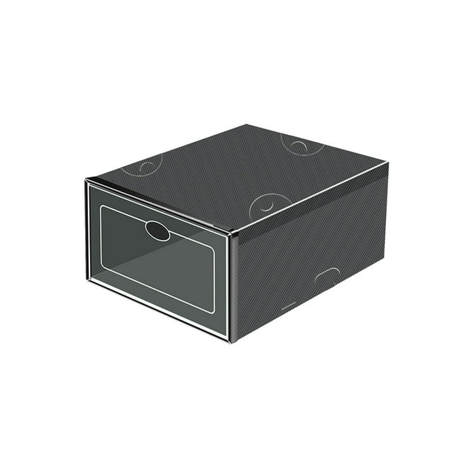 Thickened Plastic Shoe Storage Box - Stackable Transparent Drawer Organizer for Closet, Entryway, Seasonal Footwear