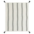 thumbnail image 3 of Laddha Home Designs Black and White Chevron Throw Blanket 50" x 60", 3 of 9