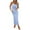 Light Blue, variant on Aeguzox Sundesses for Women Casual Solid Sleeveless Strapless Side Slitted Dresses,Sizes S-2XL