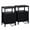 Black, variant on CONCETTA Set of 2 Small Nightstand with Charging Station, 2 Fabric Drawer, End Table with USB Ports and Outlets for Bedroom, Black Brown