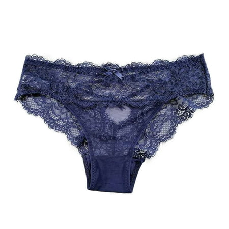 

NECHOLOGY Women Panties Briefs Show Hollow Lace Panties Long Underwear Women Hiking Underpants Blue Medium