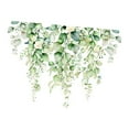 thumbnail image 2 of Calcomanía de pared para baño con diseño de planta verde, decoración Mural DIY de 25x35cm para sala de estar, accesorios resistentes al desgaste, 2 of 9