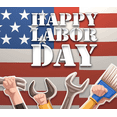 thumbnail image 4 of Decorative Design Happy Labor Day Banner American Flag Elements Patriotic Celebration Polyester Material Hammer Wrench for Labor Day Party Outdoor Event Indoor Decoration, 4 of 7