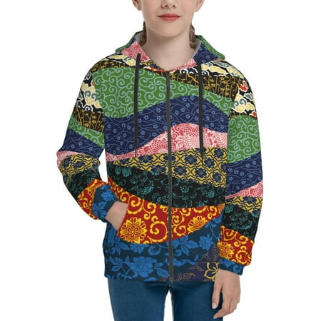 

Hoodies for Teen Girls Boys Multiple Retro Pattern Long Sleeve Youth Kids Essentials Zip Up Hoodie Lghtweight Fashion Hoodies & Sweatshirts Jacket Fall Winter Outfits Tops