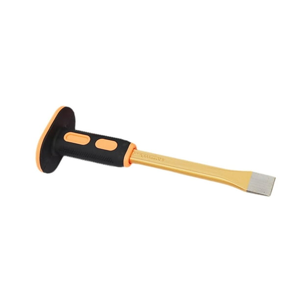Cincel para tallar, herramienta manual, agarre cómodo, ergonómico, tamaño compacto, cincel plano con protección para las manos para demoler y romper 30 centímetros