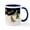 White/Navy Inside, variant on CafePress - Night Flight/Golden 12 Mug - 11 oz Ceramic Mug - Novelty Coffee Tea Cup