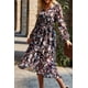 thumbnail image 5 of Vestido PRETTYGARDEN Floral Boho Cruzado Cuello en V Manga Larga Talla L, 5 of 5