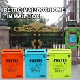 thumbnail image 2 of Grandest Birch Vintage Wall Hanging Iron Mailbox Mail Postal Letters Newspaper Box Home Decor Beautiful Durable Easy to Use Mailbo, 2 of 8