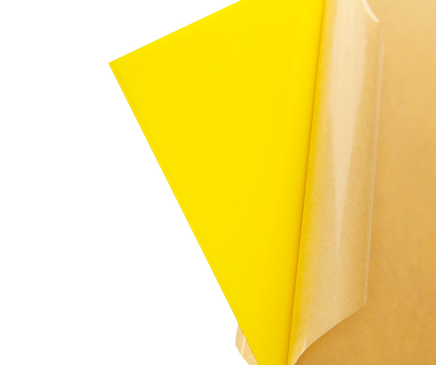 ONE YELLOW ACRYLIC 2037 OPAQUE PLASTIC SHEET 1/8" Thick 24" X 48" Nominal