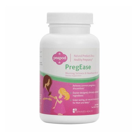 Fairhaven PeaPod PregEase 120ct Morning Sickness Heartburn Relief (Best Cure For Morning Sickness During Pregnancy)