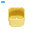 thumbnail image 3 of Unique Bargains 2' Square Plastic Succulent Planter with Drainage Flowerpot Container, Yellow 3 Pack, 3 of 5