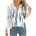 thumbnail image 1 of COM1950s Blouses pour Femmes, T-Shirt à Imprimé Dégradé de Mode pour Femmes, Blouse à Manches Longues, Col Rond, Haut Décontracté Ample, T-Shirts pour Femmes, Hauts Décontractés pour Femmes, Hauts de Mode pour Femmes, 1 of 6