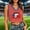 Hot Pink, variant on HaCpiu Women's V Neck Crop Tank Top, Sleeveless Summer Casual Vest Jersey for Argentina, Brazil, USA, Spain, Haiti, Canada, Mexico Soccer Fans, Orange XL