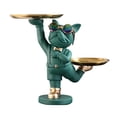 thumbnail image 2 of Escultura animal de resina 2 bandejas de metal Cool Bulldog Dog Ornament Office Home Decor Sywqhk Libre de BPA, 2 of 6
