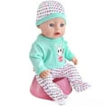 thumbnail image 6 of AlevRam AlevRam 10-Pack 18 inch Doll Clothes Outfits with Headbands or Hats, Cute Printed Romper Jumpsuits, Soft Fabric, Easy Velcro Back Closure, 6 of 6
