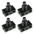 thumbnail image 5 of Interruptor de pie de control de luz tipo U-F-O de Uxcell, enganche ON/OFF, nylon negro, 4 piezas, 5 of 5