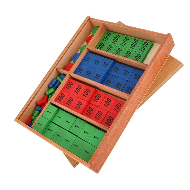 Juego de sellos GLOGLOW Matemáticas Contando Cien Juguetes de Tablero de Madera para Bebés Educación Preescolar