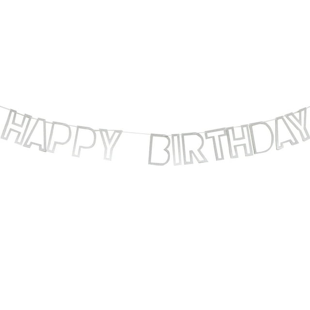 relayinert 1pcs Set 16.4ft Gold Paper Card Birthday Decorations Happy Birthday Banner For Birthday Party Happy Birthday Sign TYPE2 NO2
