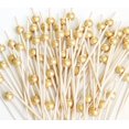 thumbnail image 1 of 100PCS Cocktail Picks, Fancy Cocktail Toothpicks for Appetizers Picks, Bamboo Co, 1 of 5