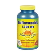 Nature's Life Bioflavonoids 1000mg per serving | 250 capsules | More Than 4 Months Supply | Lemon Bioflavonoid Complex, Hesperidin & Rutin | Antioxidant for Healthy Capillaries & Vit C Absorption