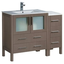 Fresca Torino 42" Modern Bathroom Cabinets with Integrated Sink in Gray Oak