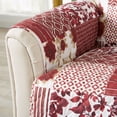 thumbnail image 4 of Reversible Patchwork Furniture Protector, Machine Washable Slipcover, Chair, Burgundy, 4 of 6