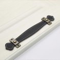 thumbnail image 2 of 2PCS PU Zinc Alloy Leather Handle Vintage Style Door Handle Drawer Cabinet Door Handle(Black), 2 of 4