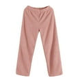 thumbnail image 4 of SGMVNU Women's Warm Pajama Sleep Pants Elastic High Waisted Soft Comfy Fuzzy Loungewear Bottoms Sleepwear(Pink, XL), 4 of 4