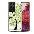 thumbnail image 1 of Shockproof Hybrid Bumper Phone Case for Samsung Galaxy S21 Ultra, by OneToughShield ® - Green Tree, 1 of 3