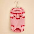 thumbnail image 5 of Brand Clearance!!Valentine's Day Pet Sweater Heart-Shaped Winter Warm Puppy Dog Coat Love Heart Pink Vest Winter Warm Knit Clothes for Dog Cats Holiday Valentine's Day Dress, 5 of 6