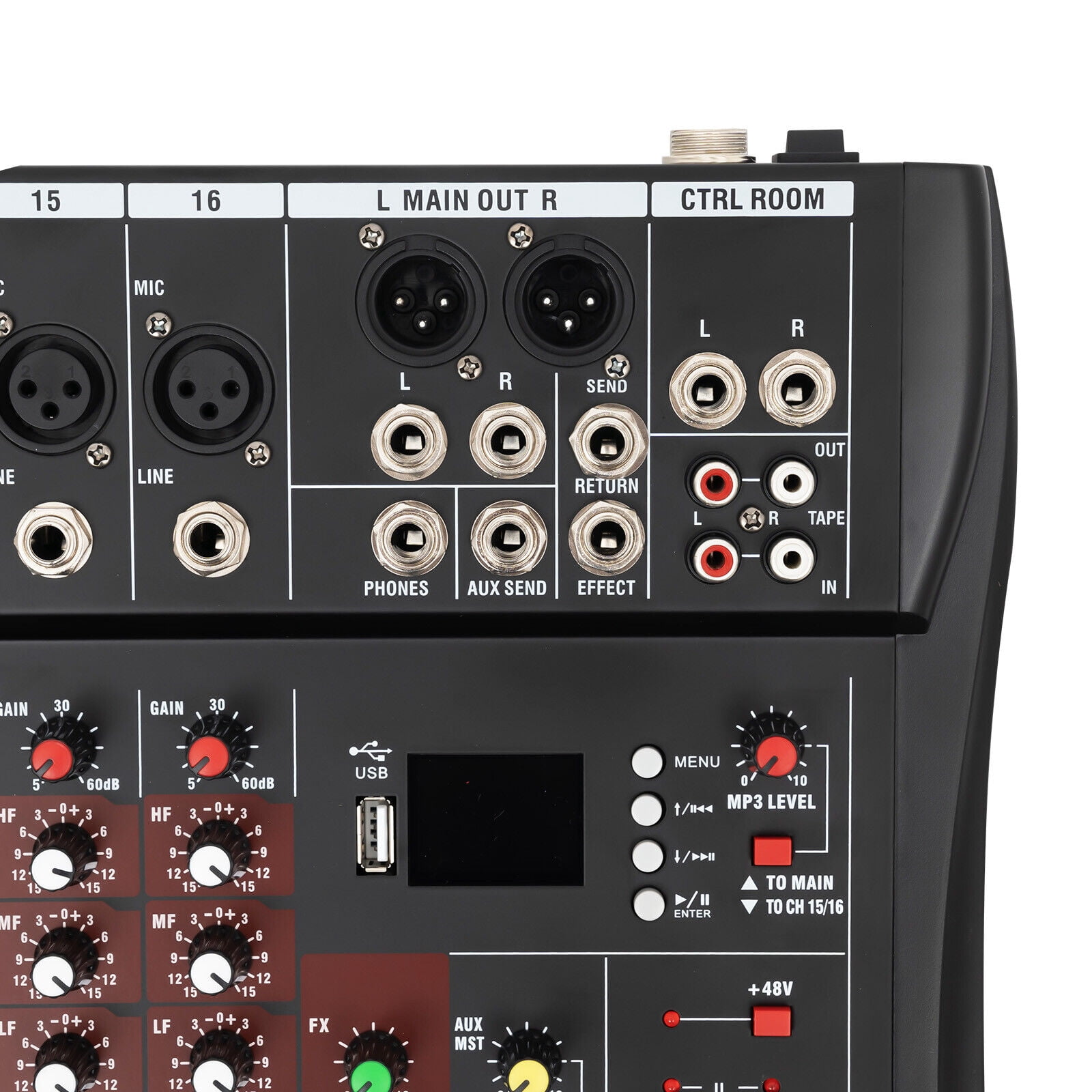 SHZICMY 16 Channel Pro Bluetooth Live Studio Audio Music Live Mixer USB Mixing Console