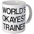 thumbnail image 3 of 11 ounce Mug - World's Okayest Trainer Mug - S White ", 3 of 3