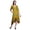 Goldenrod, variant on Bimba Cotton Red Blossom & Goldfinch Bird rinted Women’s Asymmetrical Shift Dress With Pockets Casual Midi Dress-Large