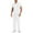 01 White, variant on Awdenio Medical Scrubs for Men,Scrubs for Men Set,Man Scrub—Classic V-Neck Top & Jogger Pants