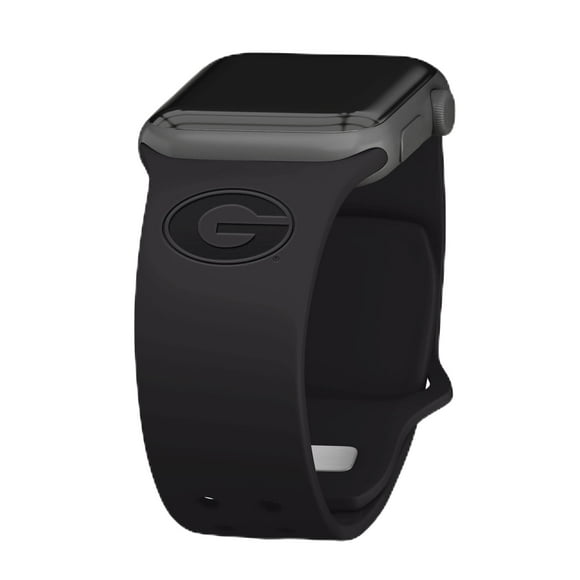 Affinity Bands Bracelet Sport en Silicone Gravé Bouledogues de Géorgie Compatible avec Apple Watch (38/40/41mm Noir)