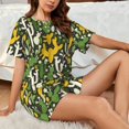 thumbnail image 5 of Yiaed Cactus 4 Print Short Sleeve Pajama Sets for Women Casual Crew Neck 2 Piece Lounge Sets Women's Short-Sleeved Pajama-4X-Large, 5 of 5