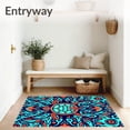 thumbnail image 3 of ODIKA 5'x7' Machine Washable Non-Slip Area Rug, Mystic Ocean Waves Abstract Motif High Traffic Rug, Black, 635129, 3 of 7