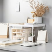 Expandable Stacking Cabinet Shelf Rack – Versatile Folding Stackable Organizer for Kitchen Pantry Countertop Plate and Dish Storage Solutions