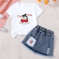 thumbnail image 4 of Fnooota Girls Summer Outfit Sets, Fashion 2 Piece Short Sleeve Summer Kids Clothing Sets White Size 5-6 T, 4 of 5