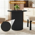 thumbnail image 4 of PHOYAL Fluted Small Round Dining Table for 2, 31.5 Inch Circle Dining Table for Kitchen Small Space Apartment, Black, 4 of 6