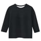 thumbnail image 4 of Blusa de poliéster para mujer, cuello redondo, manga 3/4, color liso, a la moda para niños, 4 of 5