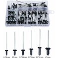 thumbnail image 2 of nipocaio Rivets Noirs 120 Pcs Rivets Aveugles avec Boîte Rivets en Aluminium Rivets Pop Rivets Assortiment Rivets Ronds Ouverts Rivets Aveugles en Aluminium Tête en Dôme Rivets pour Métal, 2 of 5