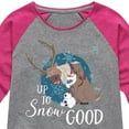 thumbnail image 3 of Frozen - Winter - Up To Snow Good - Toddler & Youth Girls Raglan Graphic T-Shirt, 3 of 4