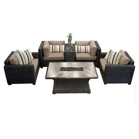 Venice 6 Piece Outdoor Wicker Patio Furniture Set 06e