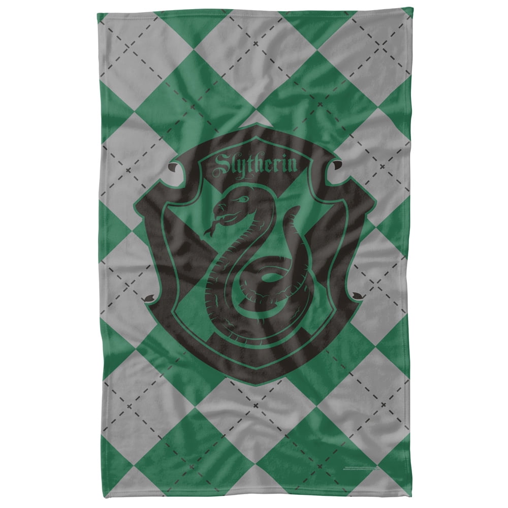 Harry Potter Slytherin Kosmetiktasche | Kariertes Sigil, Grün | Ca. 20x14 Cm