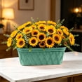 thumbnail image 1 of IROINID Home Decor Clearance,Rectangular Plastic Wall Mount Planter Basket with Faux Leather Texture Weather Resistants Window Box Planter for Indoor Outdoor Balcony Patio and Garden Dec, 1 of 6