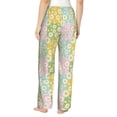 thumbnail image 3 of Xecao Daisies Flowers Women's Straight Lounge Pajama Pants: The Epitome of Relaxed Sleepwear, 3 of 9